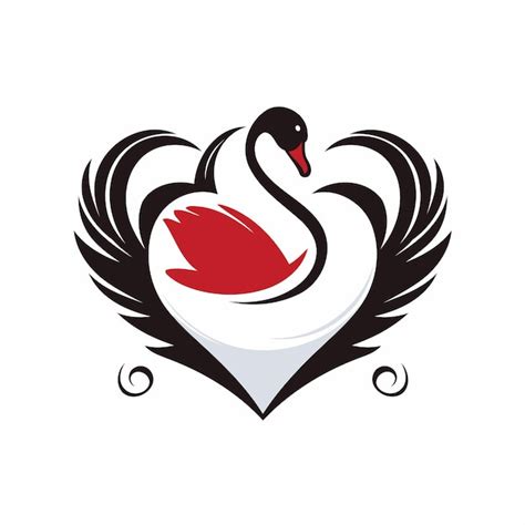 Premium Vector Swan Logo Design Template With Heart And Swan Symbol