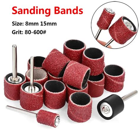 Pcs Sanding Band Set Grit With Mm Sanding