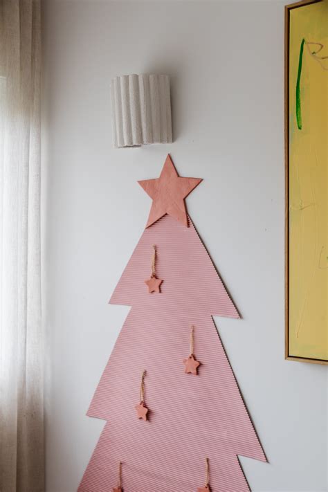 DIY Fluted Cardboard Christmas Tree Smor Home