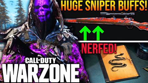 Warzone Huge Sniper Buffs Serpentine Nerf And More New Patch Notes