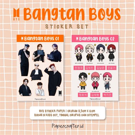 Jual Stiker BANGTAN JUNGKOOK TAEHYUNG JIMIN SUGA JIN JHOPE KIM