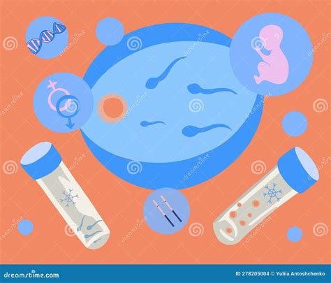 Artificial Insemination Vector Isolated Illustration Stock Vector