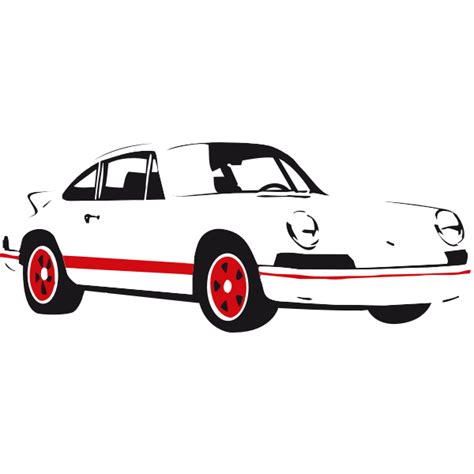 Vector illustration of Porsche car | Free SVG