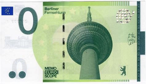 0 Euro Memo Schein Berliner Fernsehturm Karomünzen Münzen Aus Aller Welt