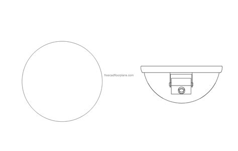 Recessed Dome Cctv Camera Free Cad Drawings