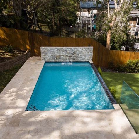 Linen Travertine Pool Coping Crazy Pave Drop Face Square Edge Australia