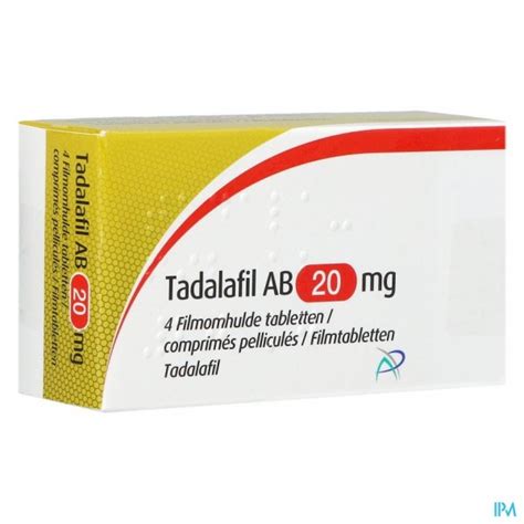 Tadalafil Ab 20mg Filmomh Tabl 4 X 20mg Apotheek Thiels