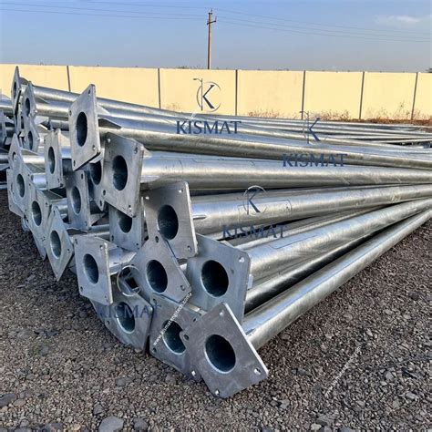 Single Arm 10M Hot Dip Galvanized Conical Street Light Pole For Outdoor At 26500 Piece In Rajkot