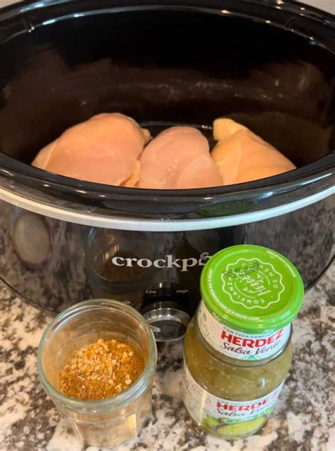 Crockpot Salsa Verde Chicken Slow Cooker Recipe Meatloaf And Melodrama