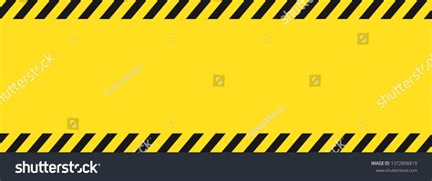 Black Stripped Rectangle Blank Warning Sign Stock Vector (Royalty Free ...