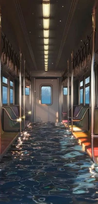 flooded train aesthetic wallpaper