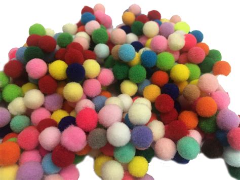 POMPONY KOLOROWE 8mm POMPON KULKI 100szt PLUSZOWE porównaj ceny