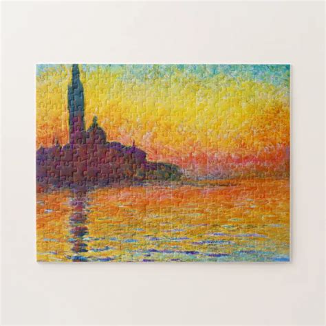 San Giorgio Maggiore At Dusk Claude Monet Jigsaw Puzzle Zazzle