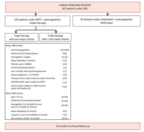 Study Flow Chart Dapt Dual Antiplatelet Therapy Hbr High Bleeding