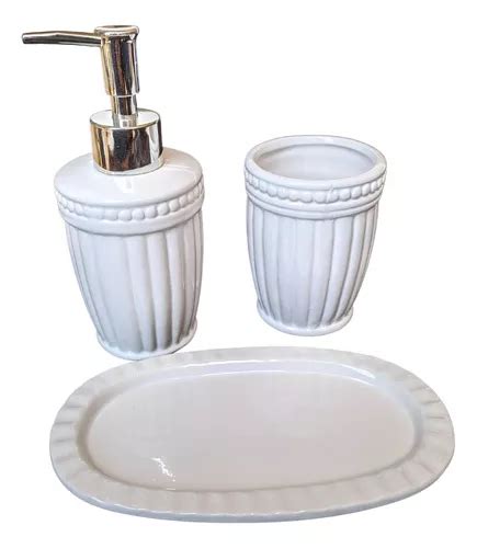 Kit De Banheiro Lavabo Dispenser C Bandeja Porta Sabonete Mercadolivre