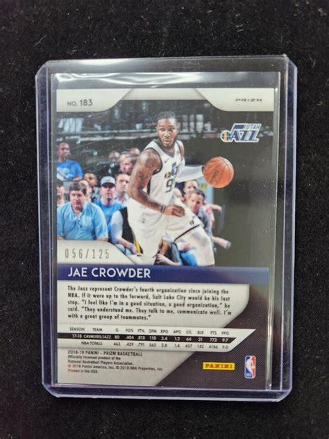 2018 19 Panini Prizm Basketball Jae Crowder 125 Red Disco Prizm 183