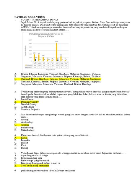 Latihan Soal Virus Kunci Pdf