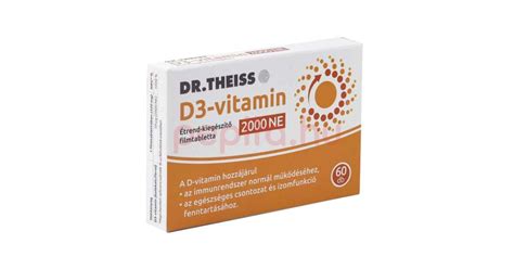 DR THEISS D3 VITAMIN 2000NE FILMTABLETTA 60DB Pepita Hu