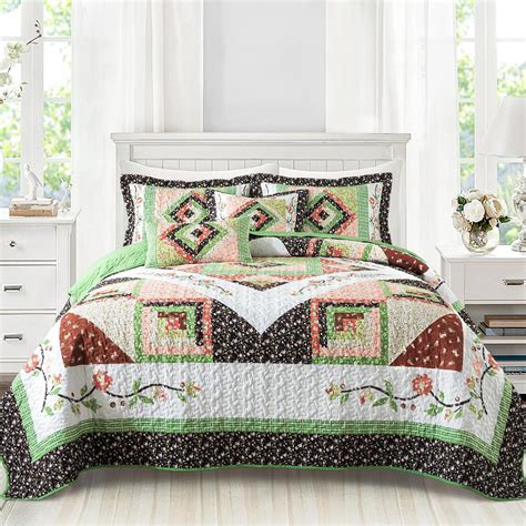 Amazon Vaputar Quilt Queen Size Bedding Set Floral Queen Size