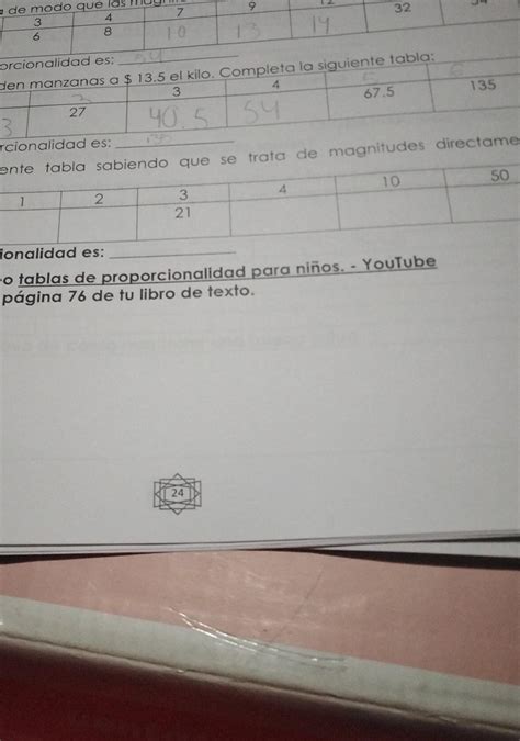 Completa La Siguiente Tabla Sabiendo Que Se Trata De Magnitudes