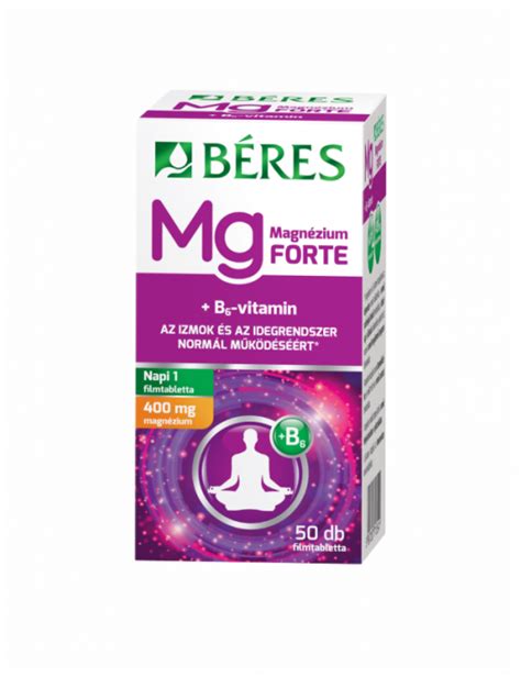 Béres Magnézium 400 mg B6 Forte filmtabletta Prevenció Patika