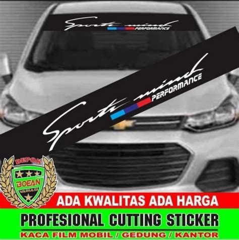 Jual Cutting Sticker Sport Mind Performance Backround Hitam Kaca Mobil