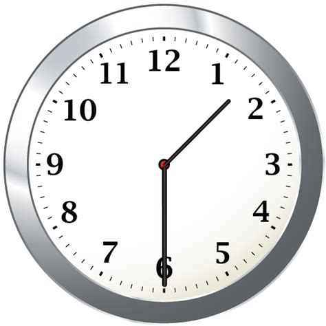 Math Clip Art--Clock Art--Clock Face Showing 1:30 | Media4Math