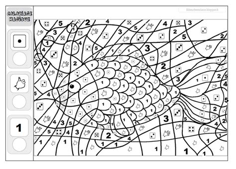 Bibouche En Classe Coloriage Magique Avec Les Nombres De 1 à 5