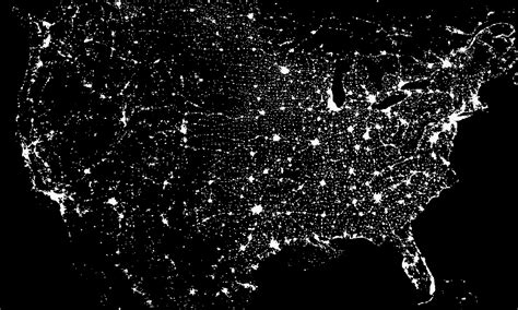 The Lights of The United States & Southern Canada at Night | Lincoln ...