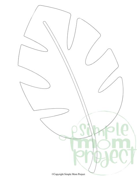 Free Printable Tropical Leaf Stencil Template – Simple Mom Project