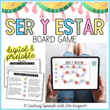 SER ESTAR Spanish Conjugation Game Board TpT