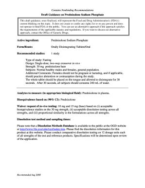 Fillable Online Fda Prednisolone Sodium Phosphate Form Route Food