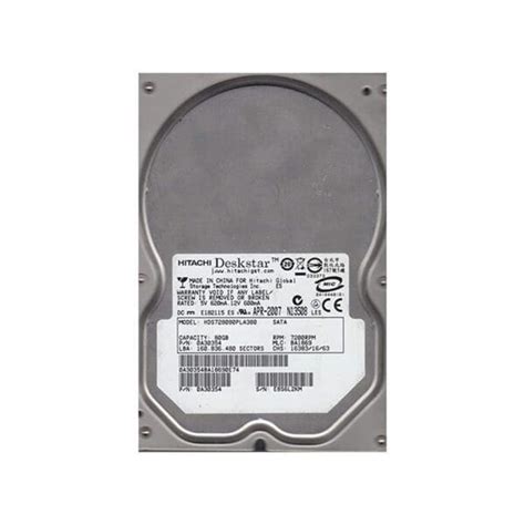 HDS728080PLA380 Hitachi Deskstar 7K80 80GB SATA Hard Drive