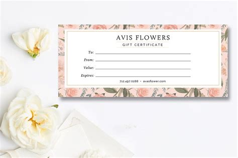 Florist Gift Card Template #PDF#instructions#amp#Elements Gift Card ...