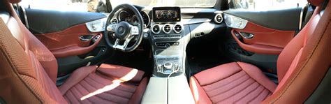 Panoramic interior shot of my C43 (Cranberry Red/Carbon Fiber) : r ...