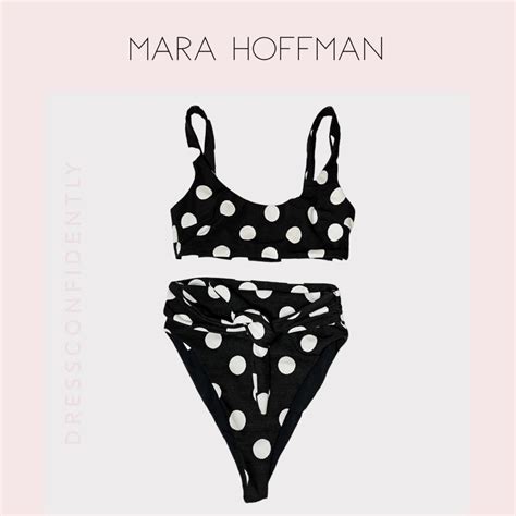 Mara Hoffman Women S Black And White Bikinis And Tankini Sets Depop