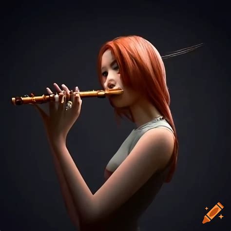 Girl Playing Flute On Craiyon