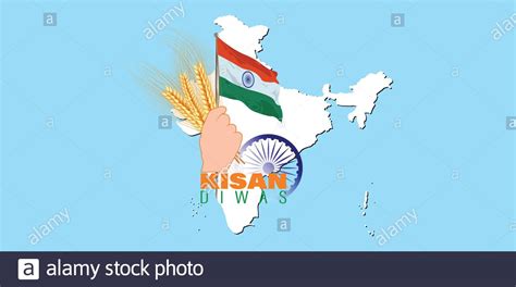 Vector illustration for Indian day kisan diwas means farmer days ...