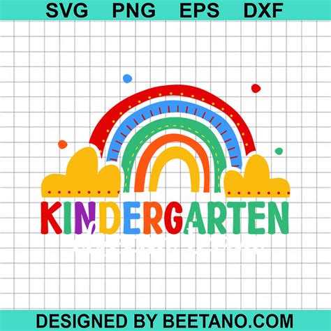 Kindergarten Rainbow Svg