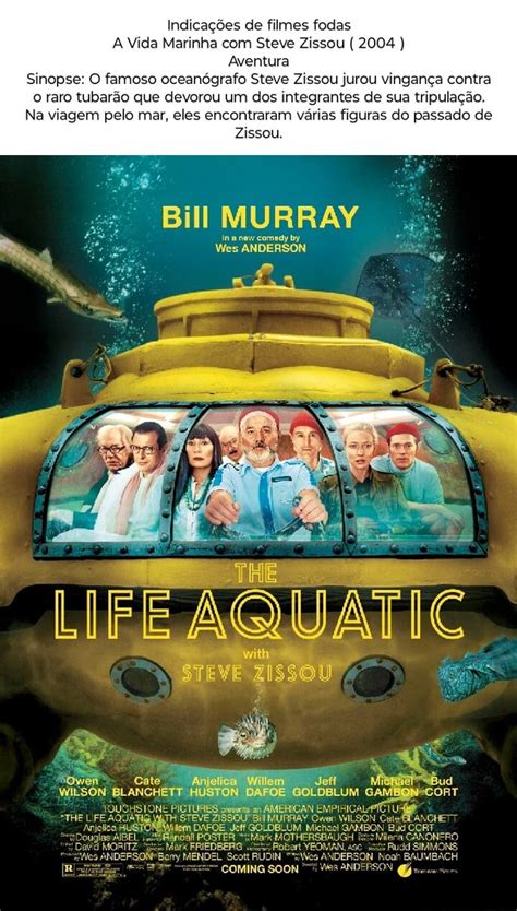 Indicações de filmes fodas A Vida Marinha Steve Zissou 2004