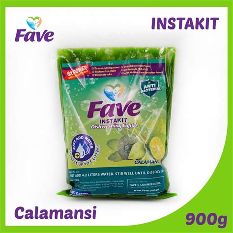 Fave Dishwashing Liquid Kit 900g Calamansi 6x Antibacterial