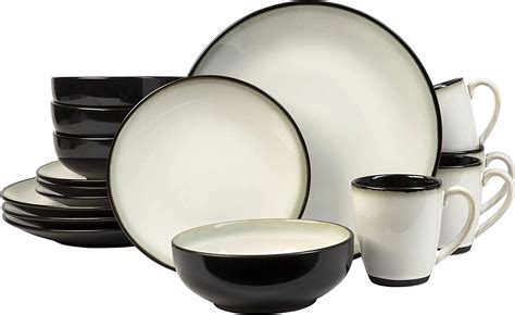 16 Piece Nova Dinnerware Set, Black - Walmart.com