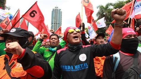 Protes UU Cipta Kerja Jutaan Buruh Bakal Aksi Mogok Nasional