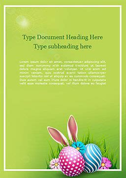 Cute Easter Background Word Template 15509 | PoweredTemplate.com