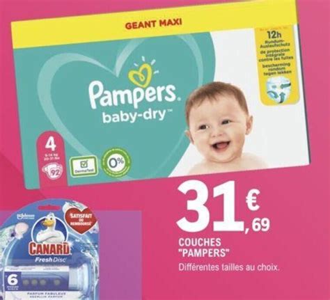 Promo Pampers Couches Chez E Leclerc