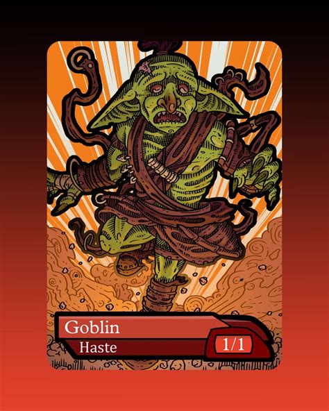 Clearance Goblin Token Custom Altered Mtg Magic The Etsy Magic The