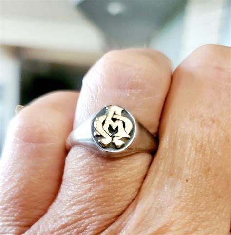 Rare Retired James Avery Alpha And Omega Band Ring V Gem