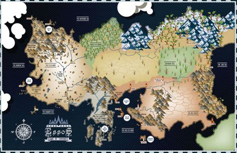 Game of Thrones – Essos Map – 17×11 Poster | Game of thrones history ...