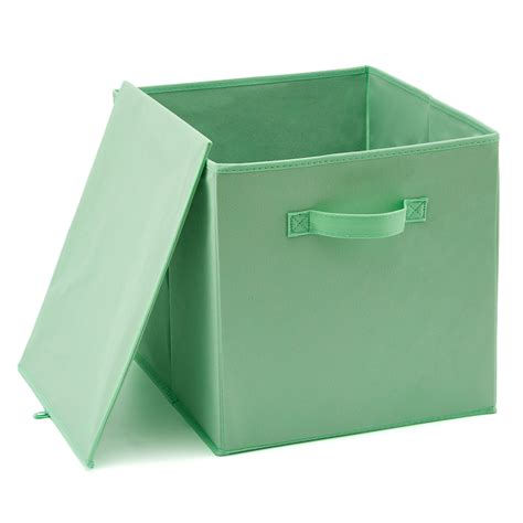 Ezoware Set Of 4 Foldable Fabric Basket Bin Collapsible Storage Cube