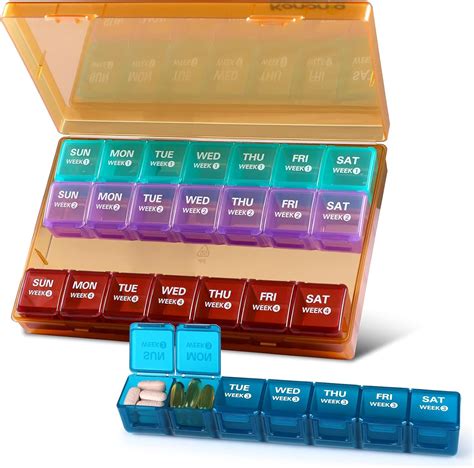 Amazon Kononia Monthly Pill Organizer Large Pack Weekly Pill